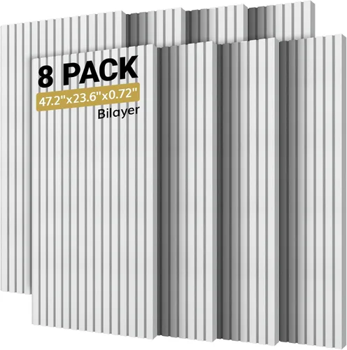 Miniatura 12 de TONOR Paneles de pared acústicos de doble capa autoadhesivos de 47.2"x23.6"x0.72", paquete de 4 paneles de alta densidad para paredes, paneles