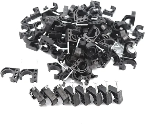 Miniatura 9 de TenKe - Paquete de 50 ganchos en J con abrazadera J completa con clavo S para tubo PEX de 1 pulgada (50 piezas de 1 pulgada)
