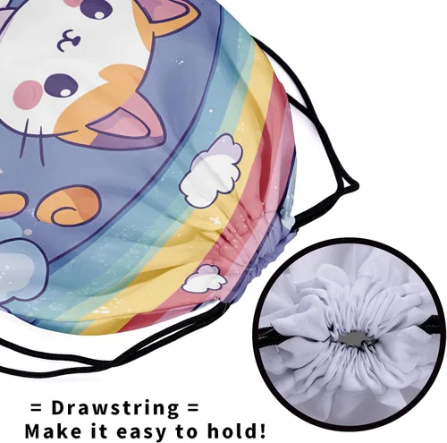 Miniatura 61 de Bolsa de agarre de gimnasia de piel de animal, bolsa de gimnasia con cordón ajustable, bolsa de cuerda para fauna silvestre, Mariposas Galaxy