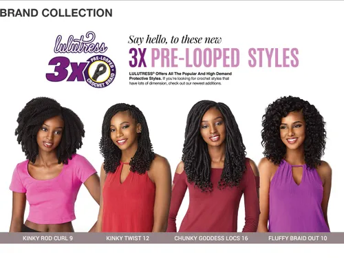 Miniatura 5 de LULUTRESS Sensationnel - Trenzas de ganchillo de pelo sintético Lulutress 3X Kinky Twist de 12 pulgadas (paquete de 3, SM1B30)