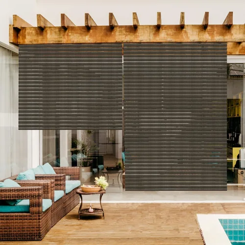 Miniatura 7 de Persianas enrollables para exteriores, para porche, terraza, pérgola, patio, balcón, glorieta, privacidad, 4 pies de ancho x 6 pies de alto