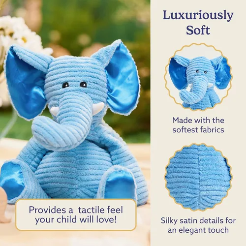 Miniatura 3 de warmies Animales de peluche con peso y aptos para microondas, elefante, peluche térmico para calidez y comodidad, lindos juguetes de felpa suave