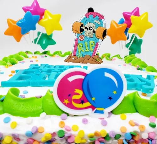 Miniatura 2 de Decoración para pastel de cumpleaños con temática de monopatín (diseño único)