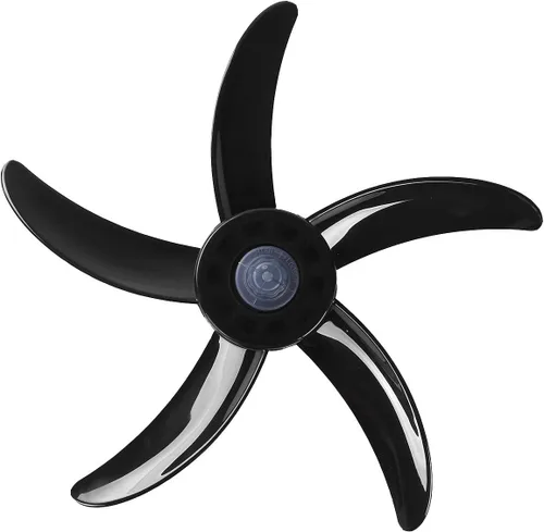 YiZYiF Ventilador de pie para el hogar, ventilador de mesa, ventilador de plástico, 5 hojas, accesorios con cubierta de tuerca, color negro, talla