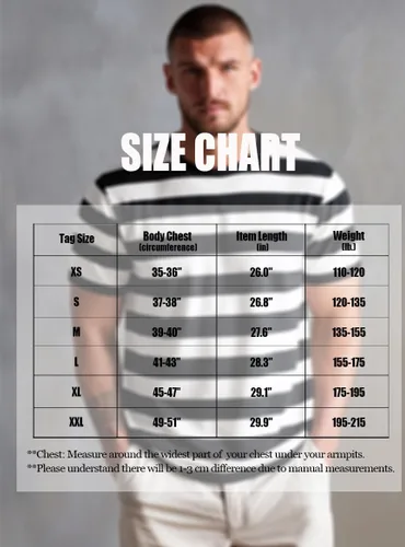 Miniatura 7 de Zengjo - Camiseta de manga corta a rayas para hombre