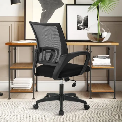 Miniatura 7 de Silla de malla para computadora, silla de oficina en casa, silla de escritorio ergonómica con soporte lumbar y reposabrazos, silla de trabajo