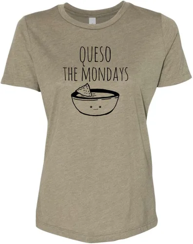 Cute Women's Screen Printed Crew Neck Tee, Shirts With Sayings, Dusty Blue or Olive