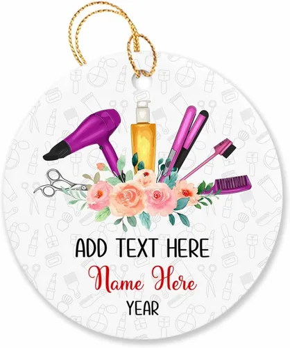 Miniatura 25 de Adorno de Navidad personalizado para artista, regalo de adorno de artista para árbol de Navidad, adorno de Navidad de pintor 2026, texto