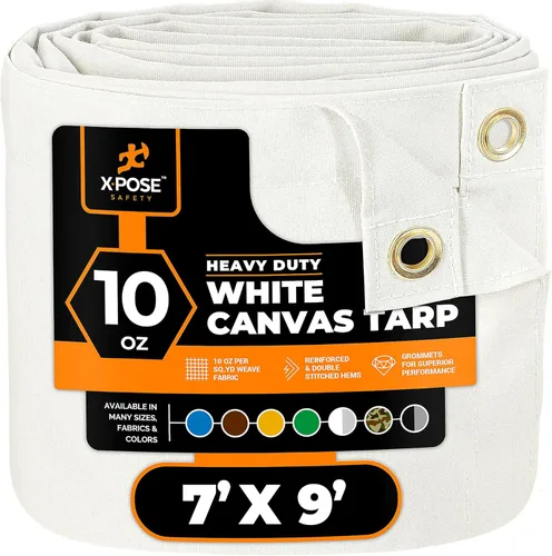 Miniatura 210 de Xpose Safety Lona de Lona - Lonas de Lona Verde de 10oz Resistentes al Agua con Ojales de Latón - Lona Multiusos para Exteriores para Campamento