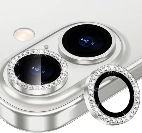 Miniatura 50 de Protector de Lente de Cámara Bling para iPhone 17 Pro / 17 Pro Max, Anillo de Metal con Diamante Individual con Dureza 9H, Protector de Pantalla