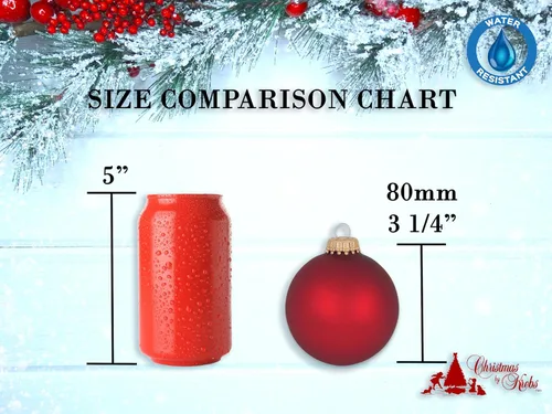 Miniatura 4 de Christmas by Krebs 80 mm (3 1/4") Fabricadas en los Estados Unidos Adorno de bola de Navidad patriótico, con logotipo y himno de vidrio sin uniones