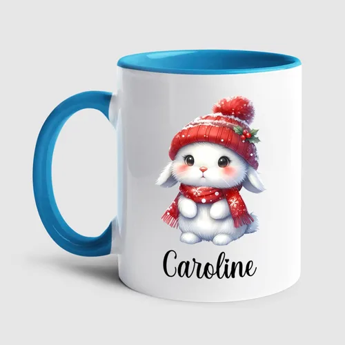 Miniatura 25 de Taza de café de Papá Noel con nombre personalizado – Taza de Papá Noel personalizada, 11 onzas y 15 onzas, bonita taza de cerámica blanca regalo