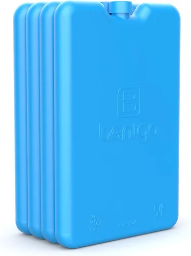 Bentgo Enfriadores de almuerzo de hielo, bolsas de hielo ultrafinas perfectas para el uso diario en loncheras, loncheras y enfriadores, paquete de 4