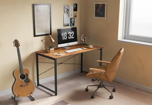 Miniatura 6 de FEZIBO Escritorio de computadora de 40 pulgadas, escritorio pequeño para oficina en casa, mesa de PC de estilo simple moderno para el hogar