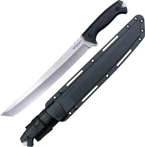 Cold Steel Warcraft Tanto 4034SS - Cuchillo de hoja fija táctico militar con mango GFN resistente y hoja afilada como una navaja, con funda Secure-Ex