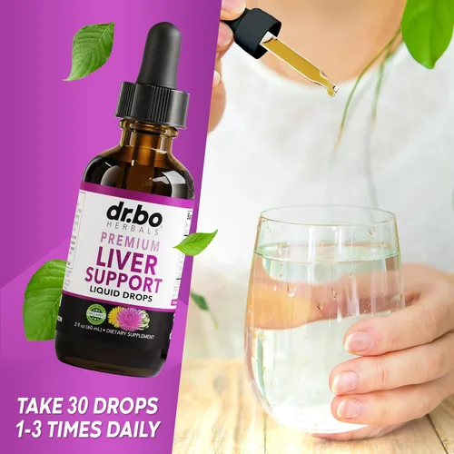 Miniatura 7 de Liver Cleanse Detox & Repair Organic - Suplemento natural de apoyo hepático gotas líquidas, diente de león de cardo mariano, extracto de piedra