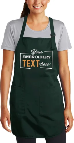 Miniatura 6 de TEEAMORE Delantales bordados personalizados para mujeres y hombres, añade tu texto de chef para parrilla de cocina, delantal personalizado
