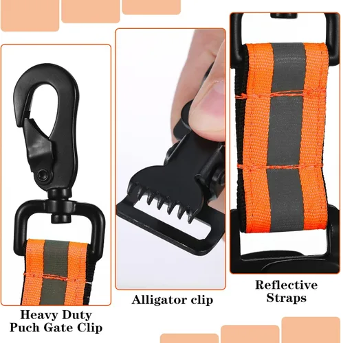 Miniatura 3 de Yingzhao 2 Pieces Firefighter Glove Clip for Work Safety Glove Holder Strap Belt Clip for Work Firefighter Rescue Naranja