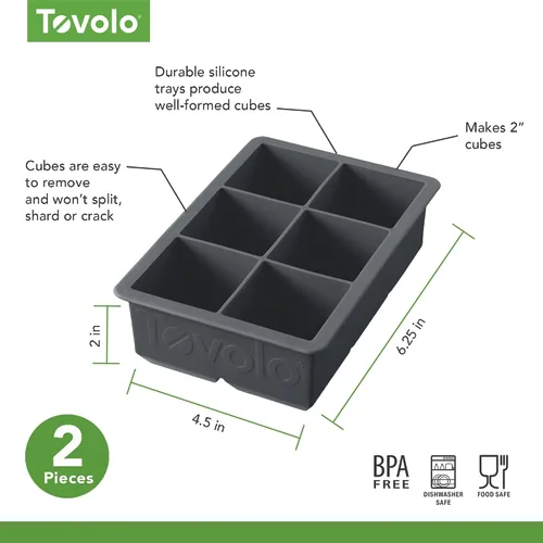 Miniatura 3 de Tovolo, Bandeja para cubitos de hielo King Carbón vegetal