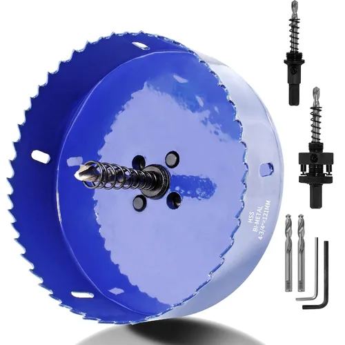 Miniatura 33 de Luomorgo Broca de sierra de agujero de 1.496 in/1 1/2 pulgadas, profundidad de corte HSS de 1 1/4 pulgadas, cortador de agujeros bimetálicos