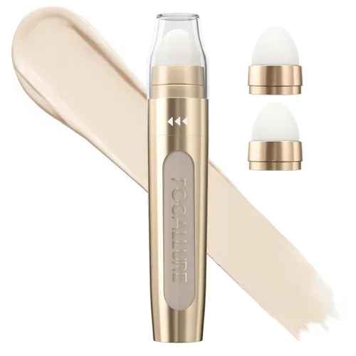 FOCALLURE FIX CORRECTOR - Corrector en barra correctora, maquillaje corrector de cobertura completa, corrector de color para ojeras, incluye NE01