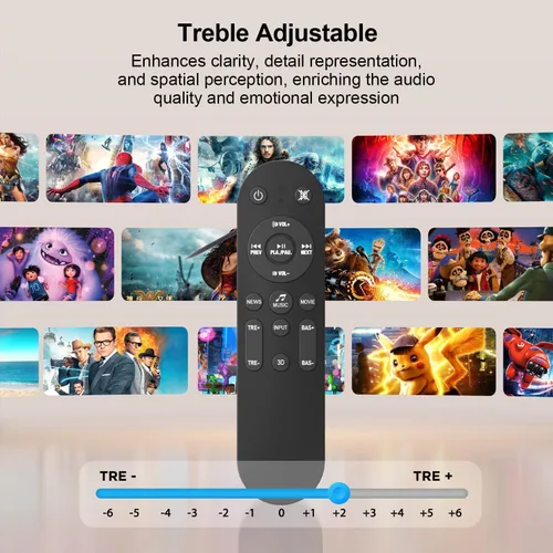 Miniatura 7 de Hiwill Barra de sonido de 2.1 canales para Smart TV, sistema de sonido envolvente Dolby Atmos de 250 W para TV, barra de sonido de cine en casa