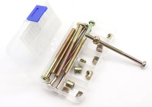 Miniatura 2 de Paquete de 10 tornillos hexagonales M6 x 3.543 in con cabeza Allen para muebles, cuna, cama de bebé, tuercas de barril, para literas, sillas, cunas