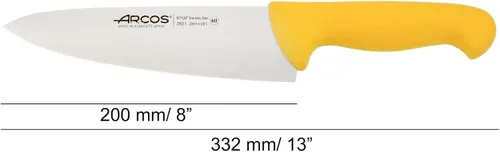 Miniatura 2 de Arcos Cuchillo de chef de acero inoxidable nitrum de 8 pulgadas y hoja de 7.874 in. Cuchillo de cocina profesional multiusos. Mango ergonómico
