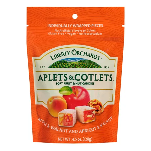 Miniatura 3 de Liberty Orchards, Aplets & Cotlets - Dulce Lokum de Applet y Albaricoque - Delicia Turca Vegana 4.5oz