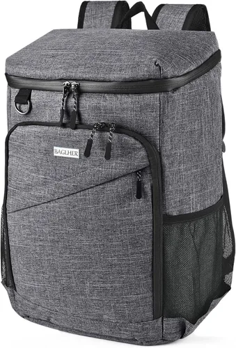 Miniatura 12 de BAGLHER Mochila Nevera Térmica Ligera Aislada - 30 Latas, A Prueba de Fugas para Almuerzo, Picnic, Senderismo, Viajes de Campamento Verde-Titán