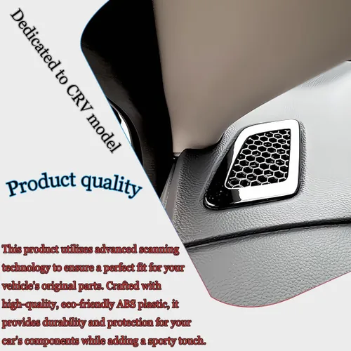 Miniatura 5 de MUXEE 2 piezas Cubierta de ventilación superior de tablero para Honda CRV 2023 2024 2025 2026 - ABS Negro brillante deportivo Accesorios interiores