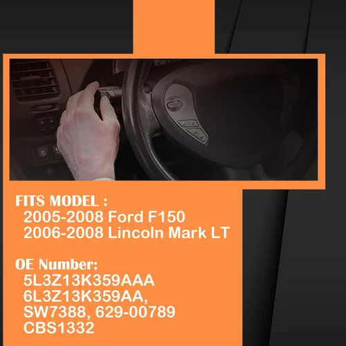 Miniatura 6 de 5L3Z-13K359-AAA Interruptor de atenuación de limpiaparabrisas multifunción para Ford F-150 2005-2008, Lincoln Mark LT 2006-2008 Reemplazar SW7388