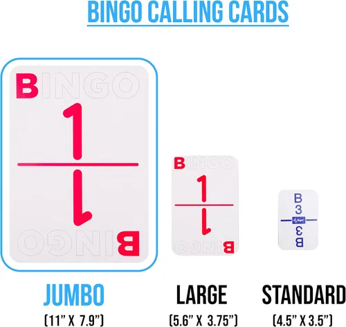 Miniatura 6 de Regal Bingo Jumbo Tarjetas de llamadas de bingo reutilizables – Juegos de bingo para la familia – 75 cartas (B1 - O75)