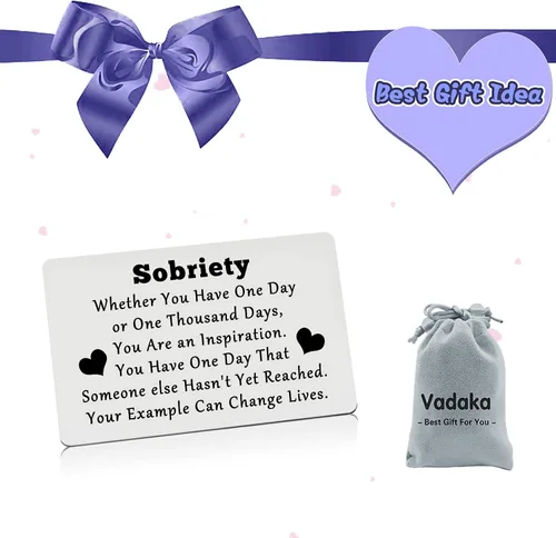 Miniatura 7 de Regalo de recuperación de adicciones para mujeres y hombres, tarjeta de inserción de billetera de metal, regalo de sobriedad, regalo de recuperación