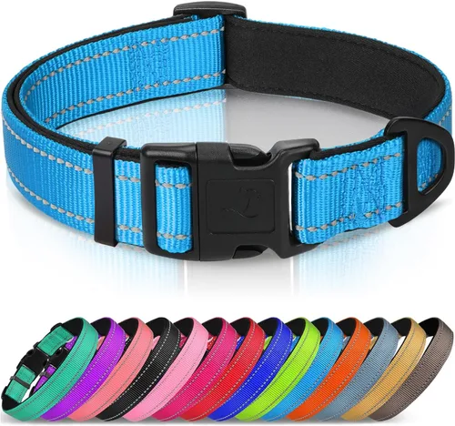 Miniatura 6 de Joytale - Collar reflectante para perro, collar de nailon transpirable con acolchado de neopreno suave para mascotas, ajustable para perros Verde