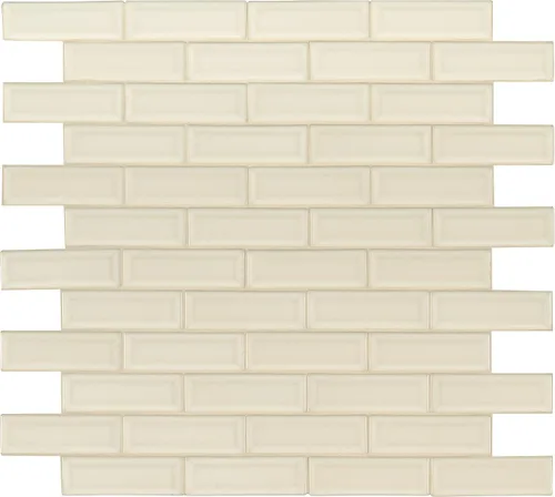 Miniatura 2 de MSI Azulejo de mosaico montado en malla de ladrillo de cerámica biselado blanco antiguo para salpicaduras de cocina, pared de baño, pared de acento