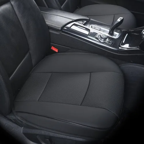 Funda de asiento delantero de automóvil de piel sintética de lujo, para la mayoría de sedanes y SUV, asiento individual sin respaldo, 1 unidad (20.5