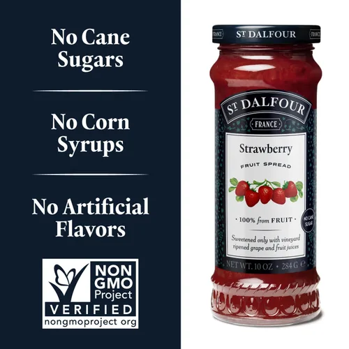 Miniatura 3 de St. Dalfour Untable de fruta de fresa – 10 oz – 100% de fruta, sin ingredientes artificiales, sin OMG, sin azúcar de caña, todo natural, fabricado