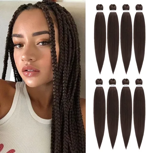 Miniatura 20 de Cabello trenzado preestirado - 12 pulgadas, 8 paquetes, cabello trenzado natural negro corto para trenzas torcidas o trenzas en caja, extensiones