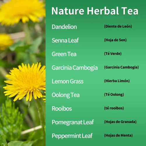 Miniatura 6 de Te de Diente de Leon - Té de diente de león de limpieza de 30 días, bolsas de té de hierbas naturales Herbmood para Perder Peso, 30