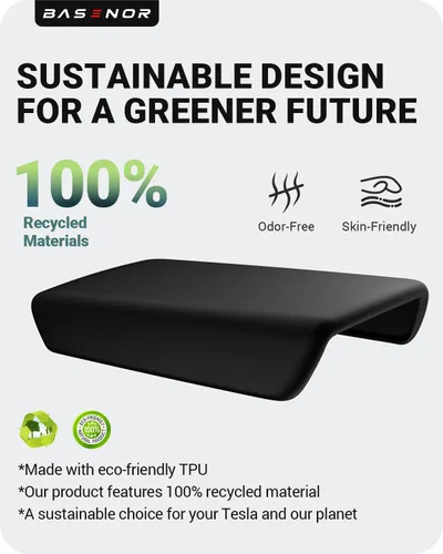 Miniatura 9 de BASENOR Funda para consola central mejorada para Tesla Modelo Y Modelo 3, funda de reposabrazos de TPU antideslizante, accesorios interiores