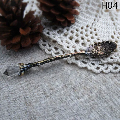 Miniatura 4 de Cuchara de hadas de cristal mágico de latón antiguo individual