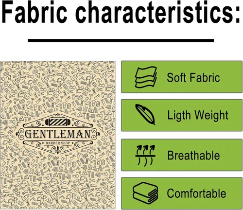 Miniatura 4 de Pelocapa Capa de peluquería para hombre, capa de peluquería con broches a presión, impermeable, profesional, diseñador, bata de capa - 63 x 56