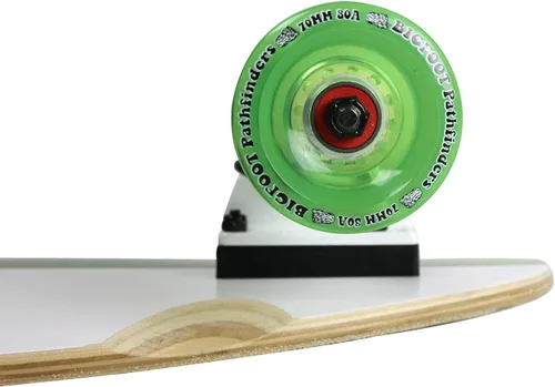 Miniatura 3 de Paradise Longboard Pintail Complete Cruiser - Patineta, bambú blanco/verde, 9.5 x 41 pulgadas