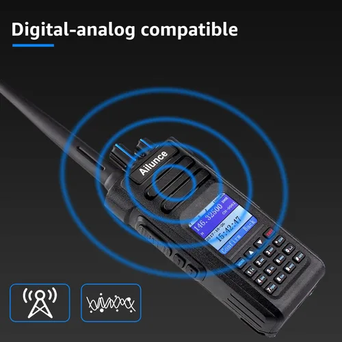 Miniatura 8 de Radioaficionado HD1, radio profesional de doble banda DMR/analógica bidireccional – Walkie Talkie impermeable IP67 con 3200mAh USB-C, llamada