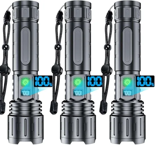 Miniatura 13 de Hoxida Linternas 2000 Lúmenes Altos Recargables, Linterna LED Súper Brillante