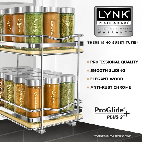 Miniatura 2 de LYNK PROFESSIONAL® Élite™ Organizador de especieros extraíble para el interior de armarios de cocina - 6-3/8 pulgadas de ancho - Cajón deslizante