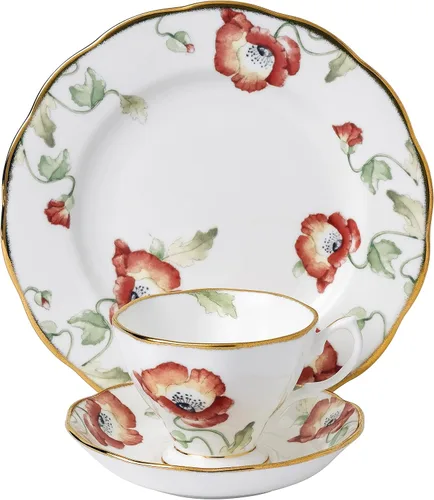 Miniatura 20 de Royal Albert 100 años 1990 - Juego de 3 piezas (taza de té, platillo y plato de 8")