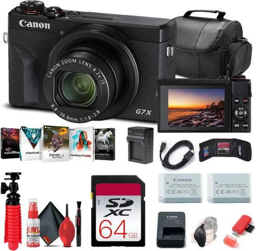 Miniatura 9 de Cámara digital Canon PowerShot G7 X Mark III (plata) (3638C001) + tarjeta de memoria de 64 GB + batería NB13L + cargador + lector de tarjetas +