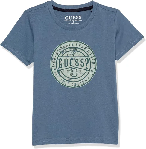 GUESS Camiseta de manga corta con logotipo de punto para niño
